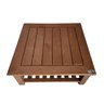 Mesa de Centro Baixa em Madeira Plástica Maciça Marrom 100% Reciclada 50cm / Be-16a Lanci - 2