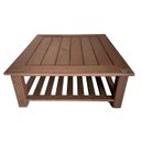 Ver imagem 1 de Mesa de Centro Baixa em Madeira Plástica Maciça Marrom 100% Reciclada 50cm / Be-16a Lanci