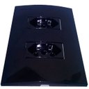 Ver imagem 1 de Conjunto 4x2 Linha Ebony Sleek Alto Brilho Margirius 4x2" 1 Tomada 10 a + 1 Tomada 20 a Separada
