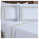 Ver imagem 2 de Jogo de Cama Lençol Montenegro King Bordado 4 Pçs - Branco Casa Show Enxovais