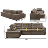 Sofá de Canto Retrátil e Reclinável com Molas 3,00x2,00 Esquerdo Viena Suede Mirra Decor - 2