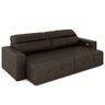 Sofá Retrátil 3 Lugares 204cm 2 Módulos Nero com USB Couro Marrom G52 - Gran Belo - 2
