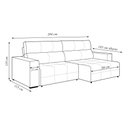 Ver imagem 4 de Sofá Retrátil 3 Lugares 204cm 2 Módulos Nero com USB Couro Marrom G52 - Gran Belo