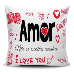 Almofada Amor não se escolhe 45x45cm com enchimento - 2