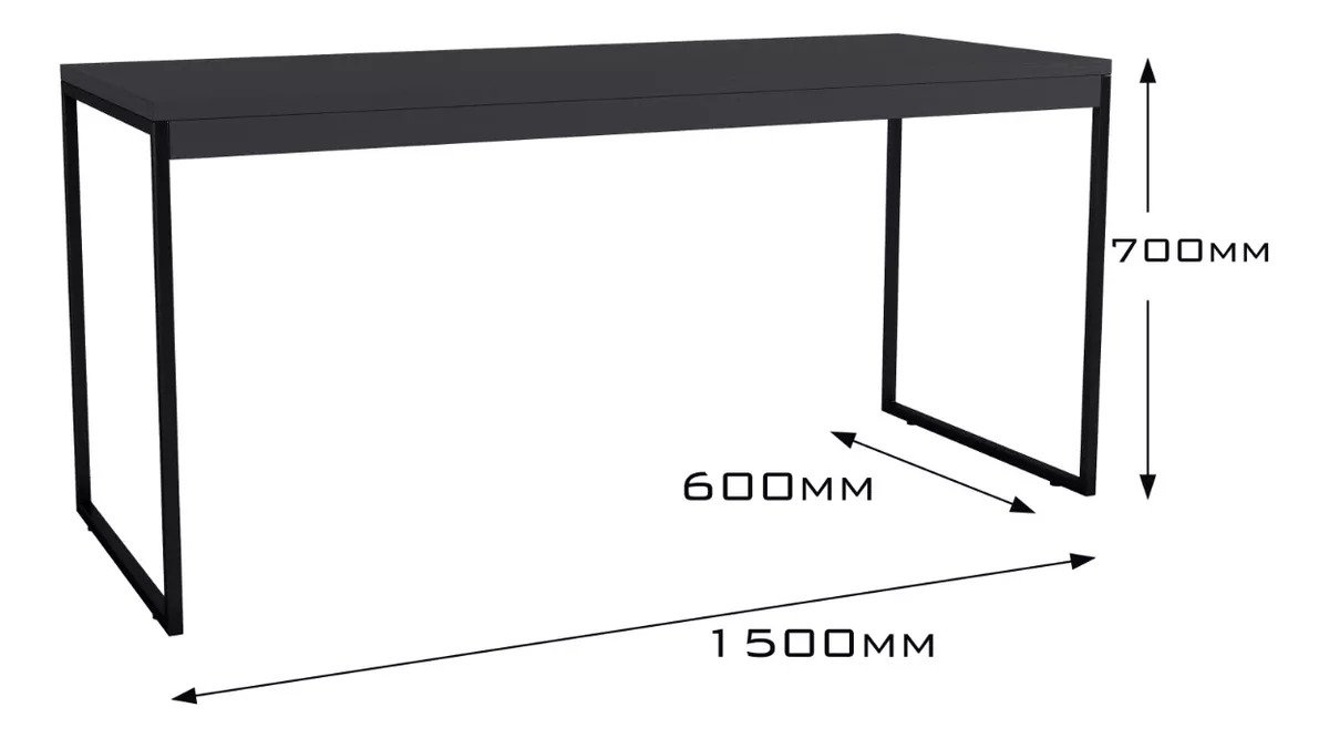 Mesa para Computador Diretor 1,50:preto - 2