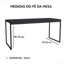 Ver imagem 5 de Mesa para Escritório Office Executiva Diretor 1,50 - Preto