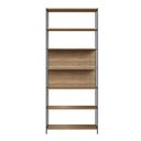 Ver imagem 2 de Estante 7 Prateleiras 211,5cm Home Office Concept Marrom/Nogal Sevilha/Preto