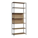 Ver imagem 4 de Estante 7 Prateleiras 211,5cm Home Office Concept Marrom/Nogal Sevilha/Preto