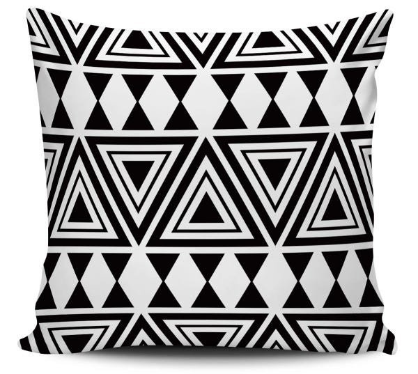 Almofada decorativa Designer Geometrico Preto e Branco 45x45 - 1