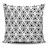 Almofada Decorativa Triangulos Tracejado Preto e Branco 45cm - 2