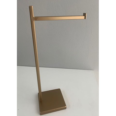 Toalheiro Bancada Aço Inox 304 Quadrado Dourado Fosco