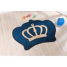 Tapete Infantil Antiderrapante Decorativo Formato Coroa Grande 1,16M x 90cm Tecido Pelúcia Felpuda - 1