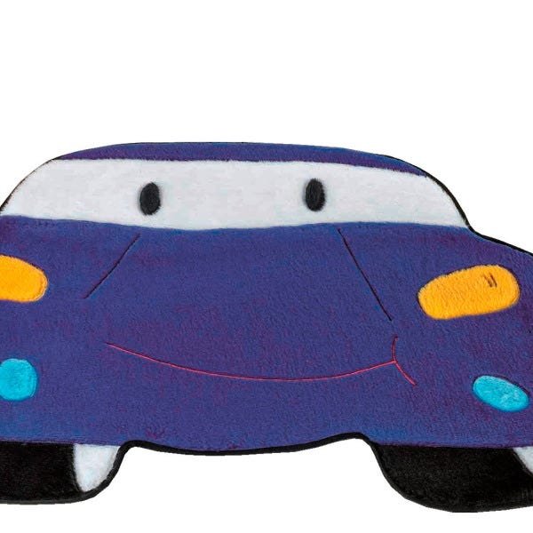 Tapete para Quarto Infantil Formato Carro Antiderrapante Cor: Azul Royal - 3