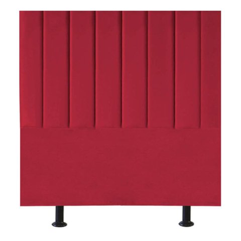 Cabeceira Estofada Cama Box Casal 140 Cm Alice Suede:vermelho