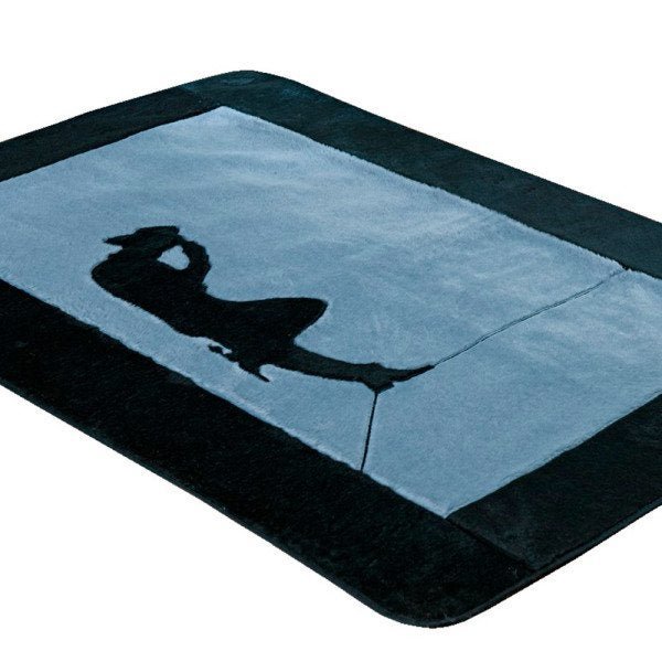Tapete para Quarto Infantil Passadeira Cowboy Bordado Pelúcia com Base Antiderrapante Cor:Cinza - 3