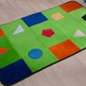 Tapete Passadeira Infantil Retangular 1,20M x 74cm Geométrica com Antiderrapante Cor:Verde - 3
