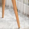Mesa Apoio Pés Madeira Retrô Decor Classic Redonda - Off White/ Freijó - 2