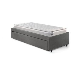 Base Box Cama Solteiro Sapateira Corino Colchão Hanover - 4