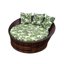 Poltrona Chaise Redonda Sofá para Churrasqueira Area Externa Jardim - 1