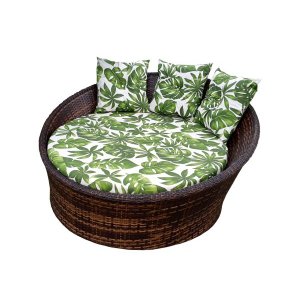 Poltrona Chaise Redonda Sofá para Churrasqueira Area Externa Jardim