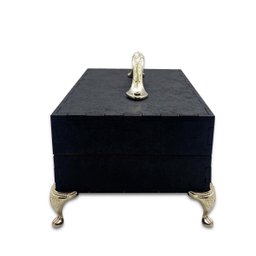 Porta Tarô Baralho Espiritual Artesanal Preto com Alça Prata - 3