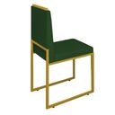 Ver imagem 4 de Conjunto Quatro Cadeiras Sala Jantar Barcelona Base Dourado:verde