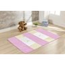 Tapete Passadeira para Quarto de Bebê Ursinho 1,20M x 74cm Pelúcia Antiderrapante Cor:Rosa - 1