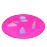 Tapete de Pelúcia Infantil Bordado Formato Maquiagem 65cm para Decoração Antiderrapante Cor:Pink - 2