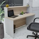 Ver imagem 4 de Balcão Atendimento Recepção Consultório 1200x600 Netmobil - Dubai/branco