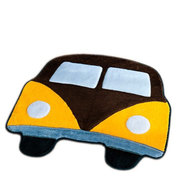 Tapete para Quarto de Menino Decorativo Infantil Pelúcia Formato Kombi 66cm Base Antiderrapante - 3