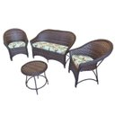 Ver imagem 1 de Conjunto de Sofá e Poltronas Para Varanda Area Externa Jardim Tecido Acquablock