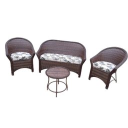 Conjunto Sofá Poltronas Jogo Para Varanda Area Externa Jardim - 1