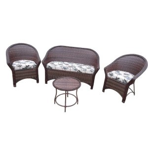 Conjunto Sofá Poltronas Jogo Para Varanda Area Externa Jardim