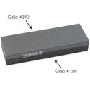 Ver imagem 2 de Pedra de Afiar Faca Amolar Lâmina Dupla Face Grão 120/240 Retangular 20x5cm Mundial