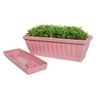 Kit 10 Vasos Jardineiras Plantas Floreira de Janela Prato Cor:Rosa - 5