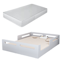 Ver imagem 1 de Cama Casal Montessoriana para Quarto Infantil com Proteção Lateral em Mdf com Colchão
