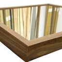 Ver imagem 2 de Módulo Espelho Decorativo - Kit 03 de 50x50cm Empório do Adesivo Moldura Madeira