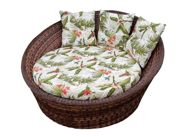 Poltrona Chaise 1,55 Redonda Sofá para Varanda Area Externa Jardim