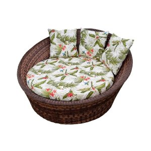 Poltrona Chaise 1,55 Redonda Sofá para Varanda Area Externa Jardim