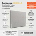 Ver imagem 3 de Cabeceira para Cama Box King Size Mirella 195cm Moderna com Frame Linho Cinza Claro - Desk Design