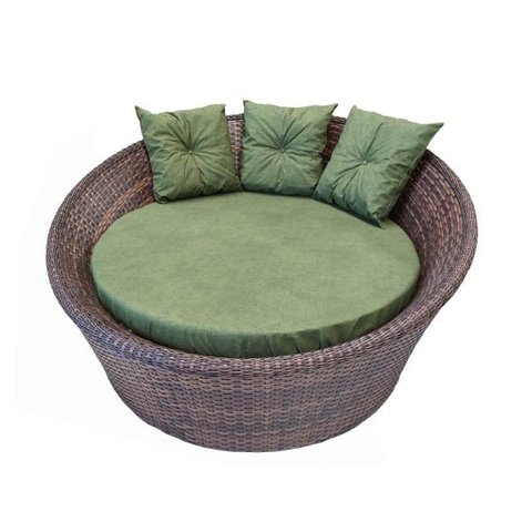 Poltrona Orbit Redonda Sofá para Terraço Area Externa Jardim Tec Lizato Verde