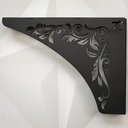 Ver imagem 7 de Par Mãos Francesas Decorativas Ornamentada 20cm Floral Aço Preto