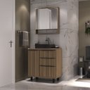 Ver imagem 1 de Conjunto para Banheiro Cecilia com Pés 78cm - Fabribam Gabinetes