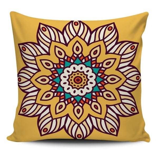 Almofada decorativa Mandala 45x45cm com enchimento - 2