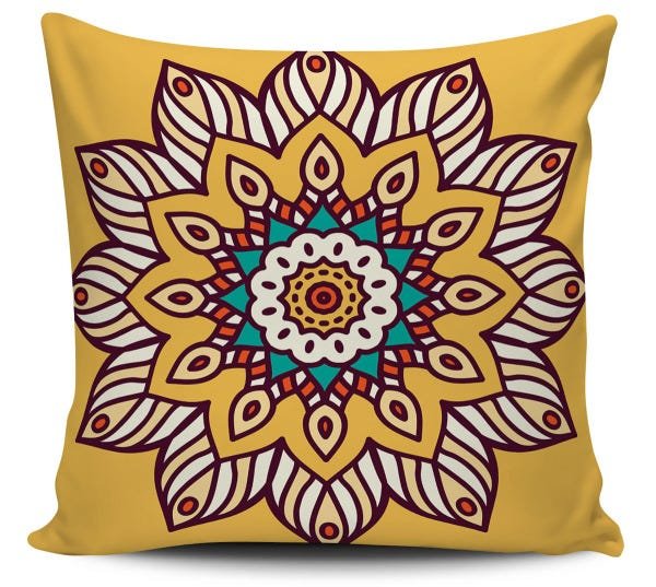Almofada decorativa Mandala 45x45cm com enchimento - 1