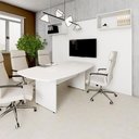 Ver imagem 1 de Mesa Reunião 270cm x 110cm Pé Painel com 2 Caixas para Tomadas F5 Office Cor:Branco