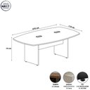 Ver imagem 3 de Mesa Reunião 270cm x 110cm Pé Painel com 2 Caixas para Tomadas F5 Office Cor:Branco