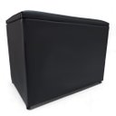 Ver imagem 2 de Puff Baú Banqueta Retangular Organizar e Decorar 55cm Preto Courino