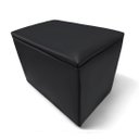 Ver imagem 1 de Puff Baú Banqueta Retangular Organizar e Decorar 55cm Preto Courino