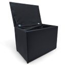 Ver imagem 4 de Puff Baú Banqueta Retangular Organizar e Decorar 55cm Preto Courino